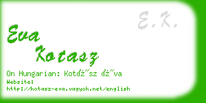 eva kotasz business card